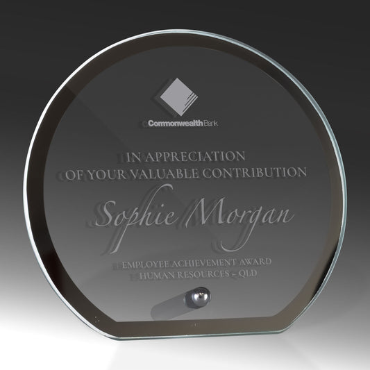 Mirror Edged Clear Glass-Circle