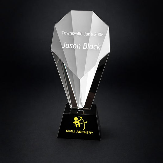 Crystal Lotus Award on Black Base