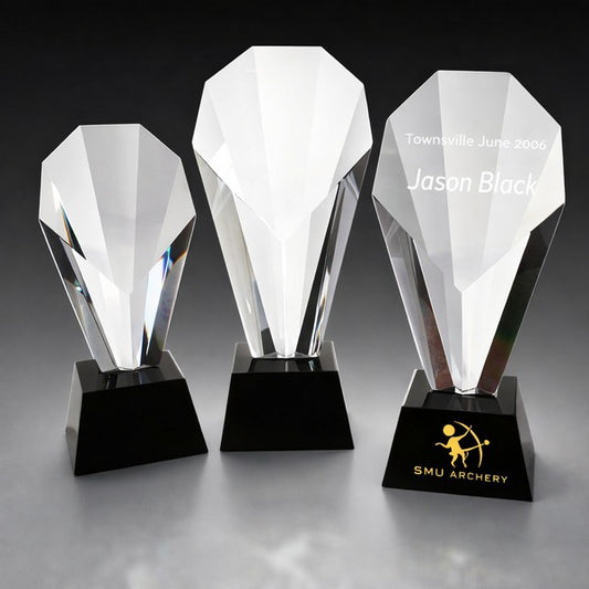 Crystal Lotus Award on Black Base