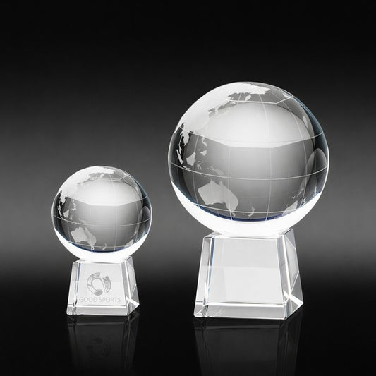 Spinning World Globe on Base