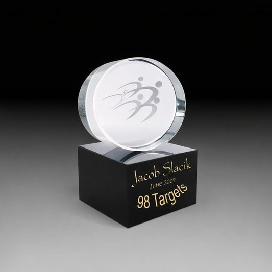 Clear Oval Blank or Black Base