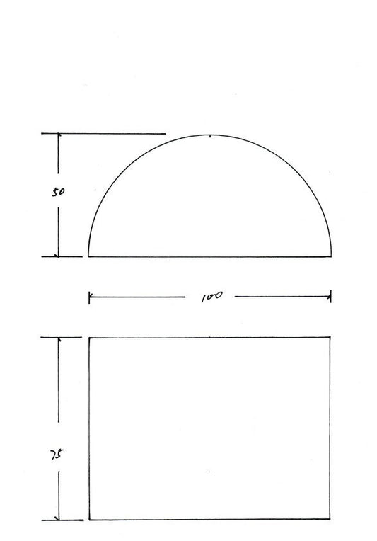 Crystal Clarity Series- Semi-circle block