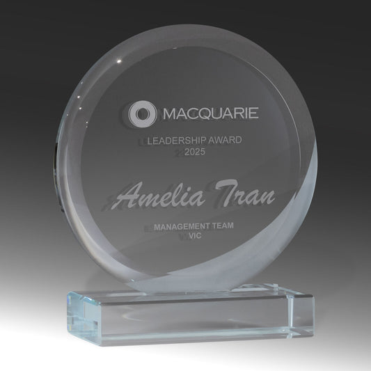Designer Sandblasted Glass - Circle