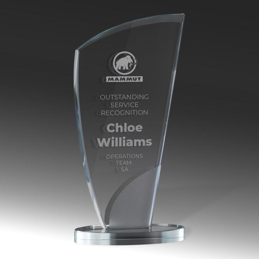 Designer Sandblasted Glass - Wedge