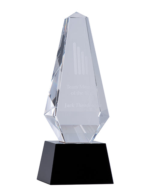 Black and Clear Crystal - Obelisk