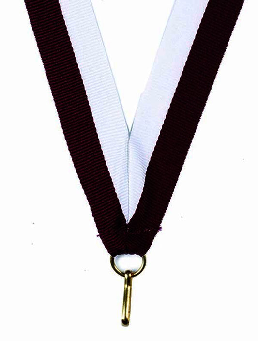 Maroon-White Ribbon