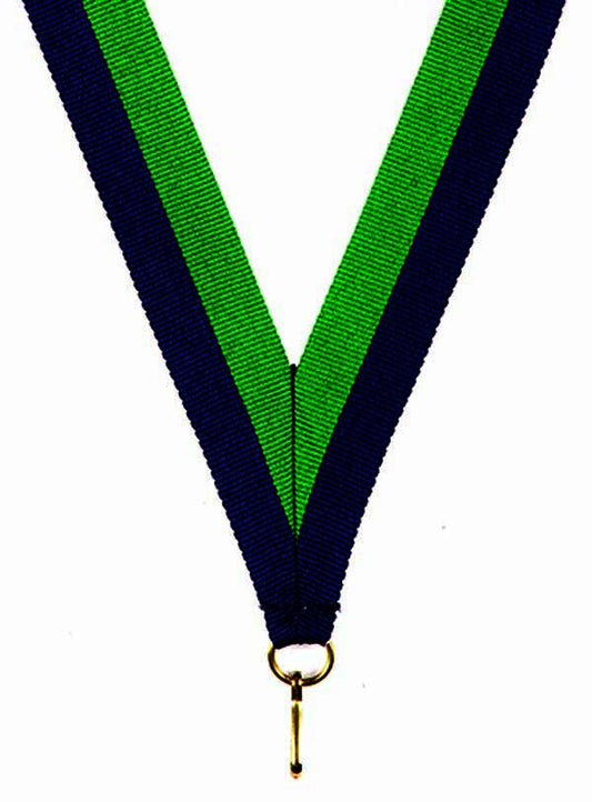 Navy Blue-Green Ribbon