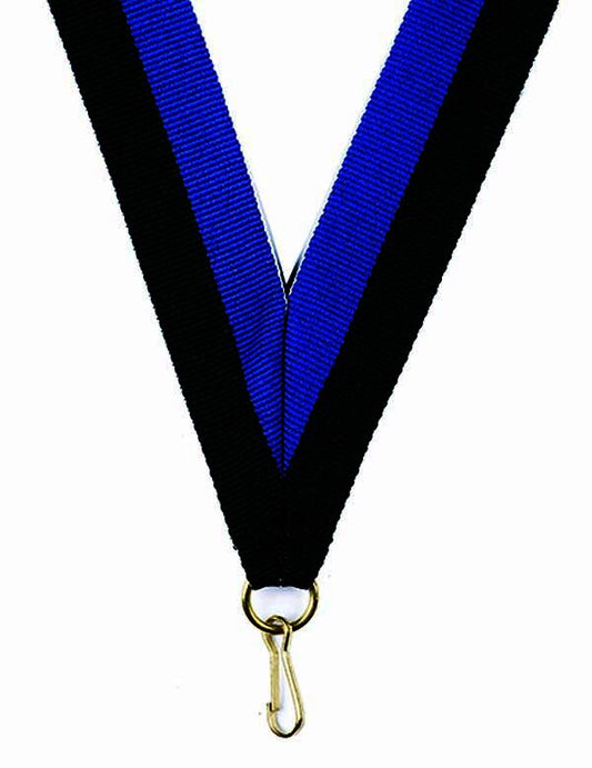 Royal Blue-Black Ribbon
