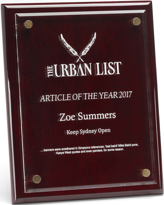 Premium Rosewood Floating Plaque