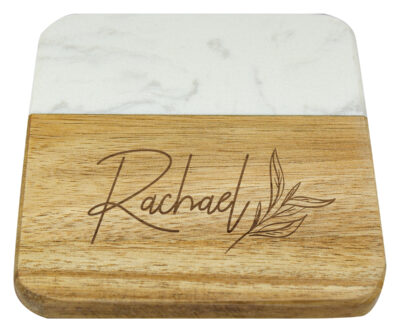 Acacia & Marble Coaster