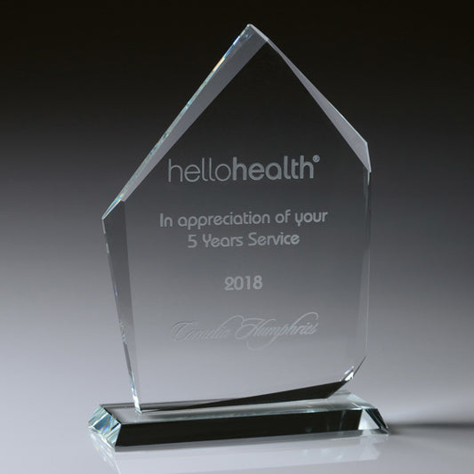 Clear glass Memorial peak