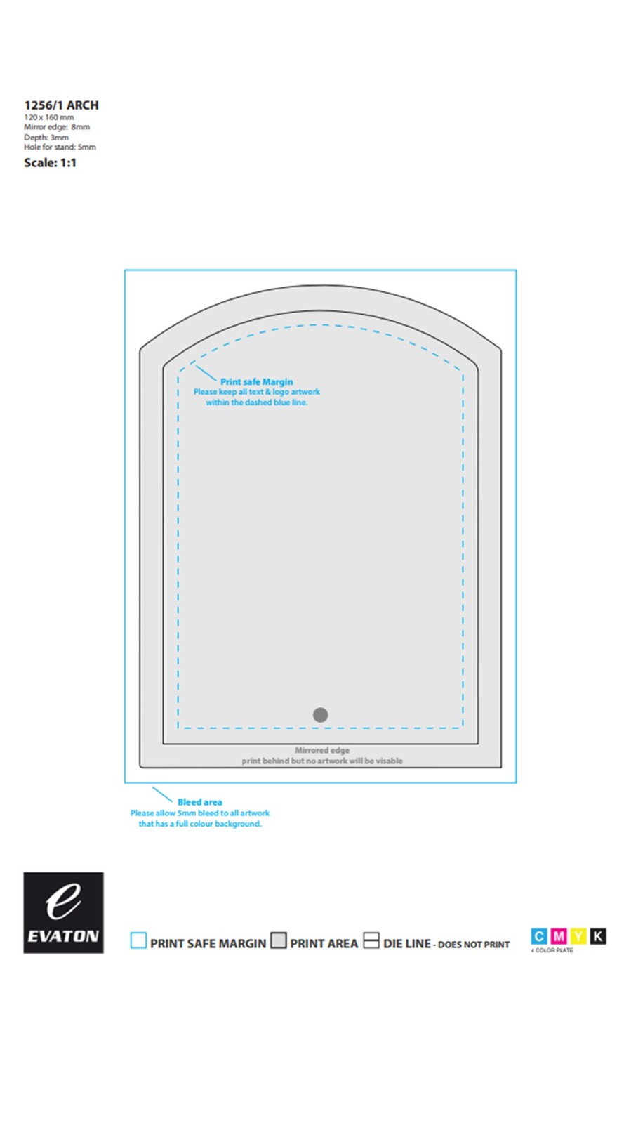 Mirror Edged Clear Glass-Arch
