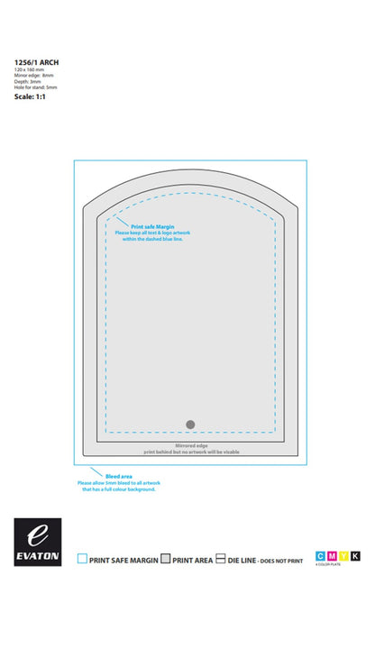 Mirror Edged Clear Glass-Arch