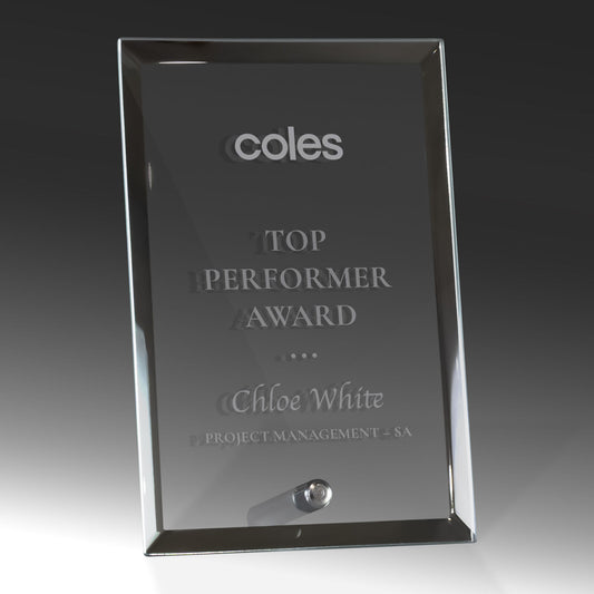 Mirror Edged Clear Glass-Rectangle Portrait