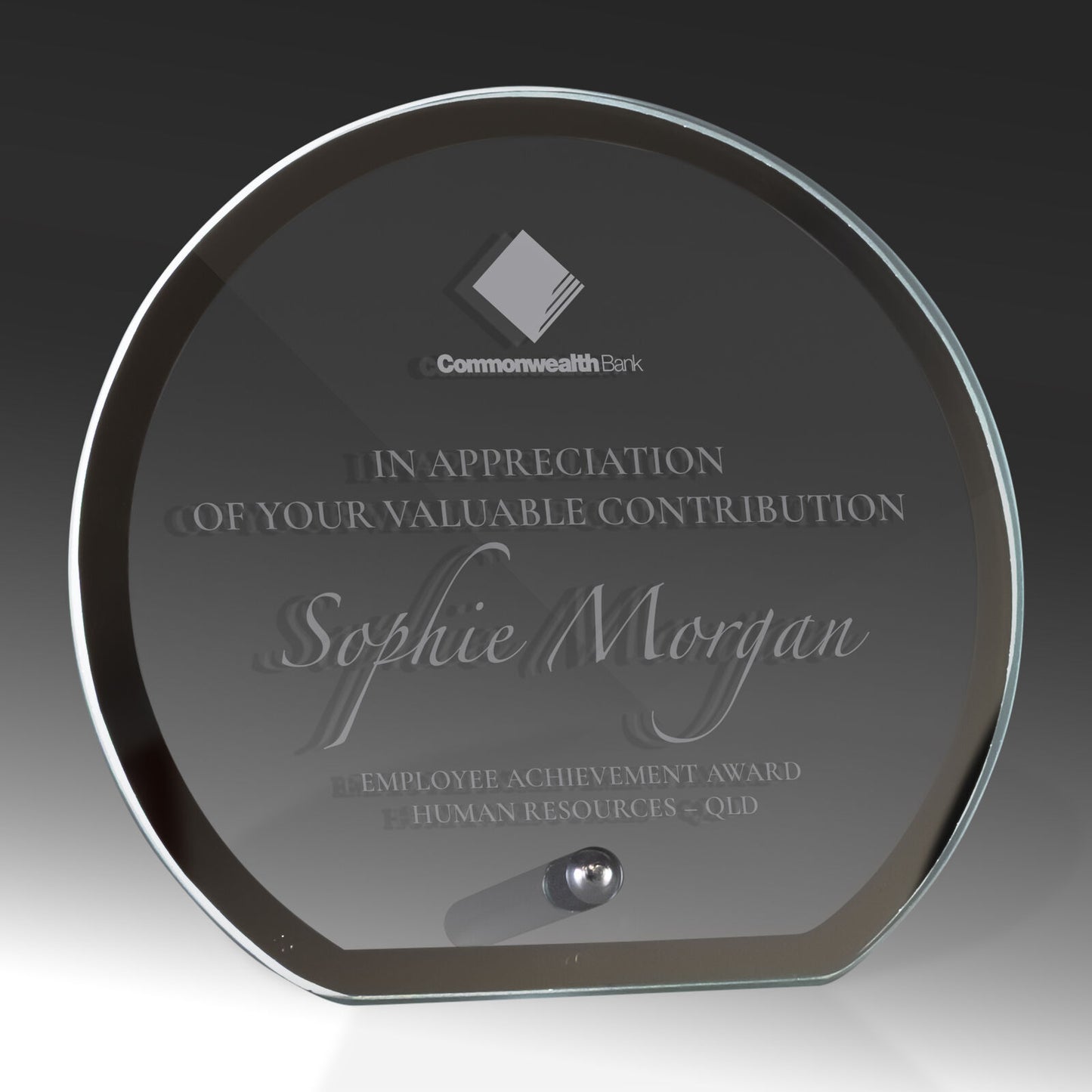 Mirror Edged Clear Glass-Circle