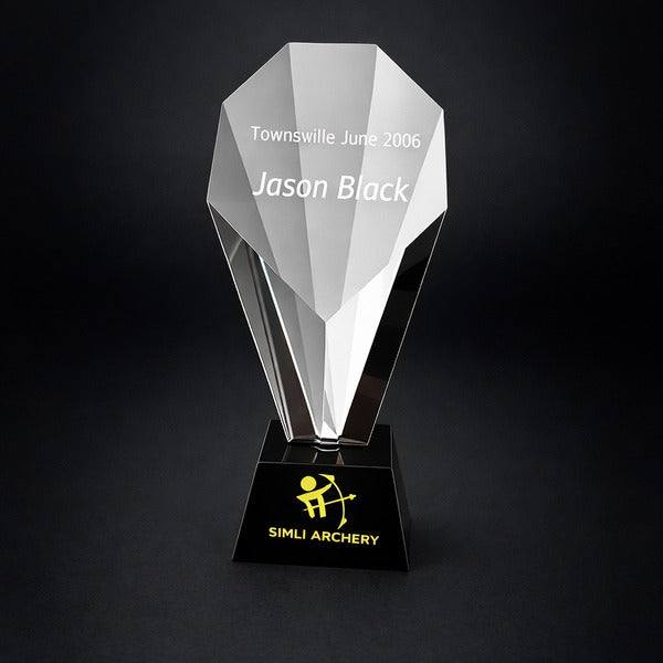 Crystal Lotus Award on Black Base
