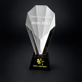 Crystal Lotus Award on Black Base