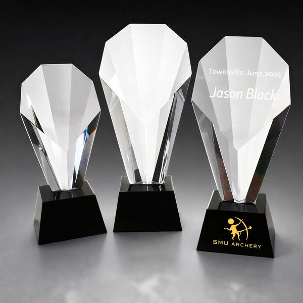 Crystal Lotus Award on Black Base