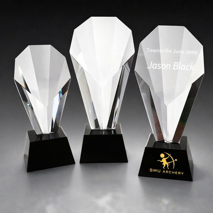 Crystal Lotus Award on Black Base