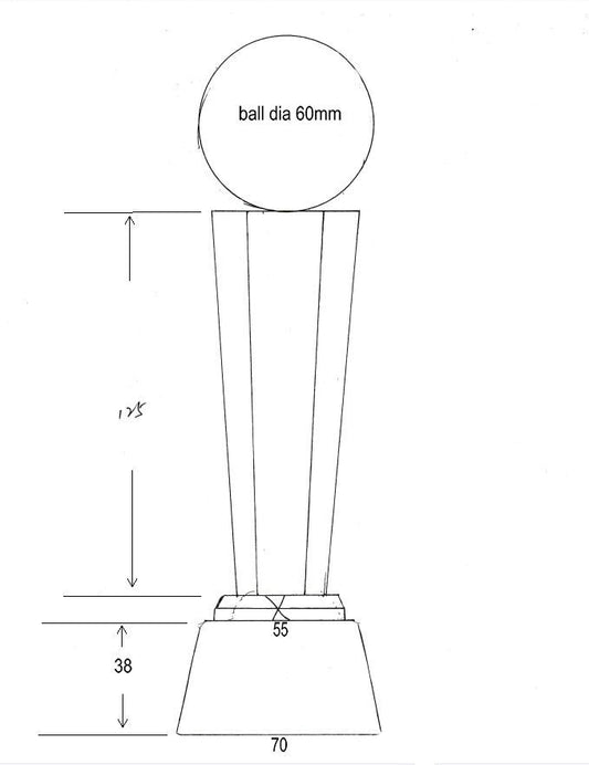 Crystal Soccer Ball on Stand