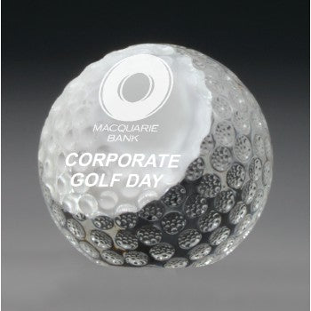 Golf Crystal Paperweight