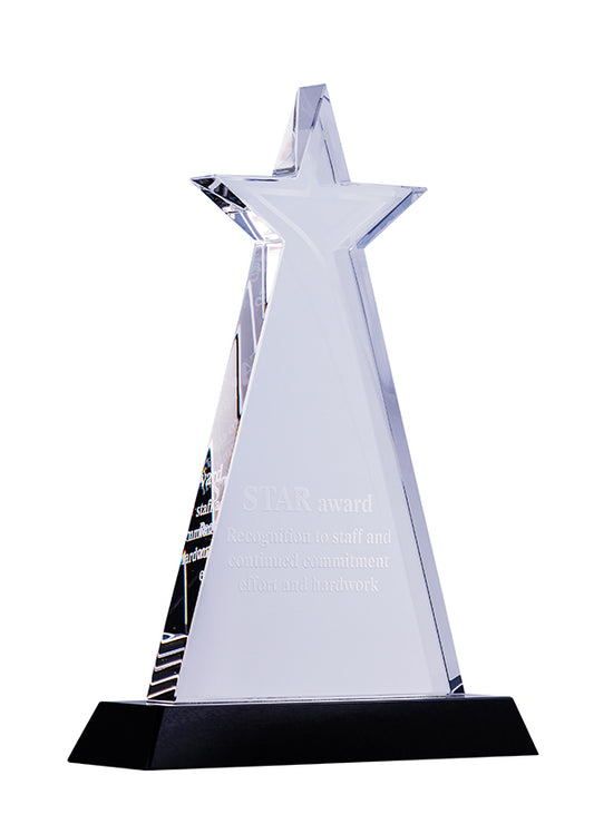 Black and Clear Crystal - Star