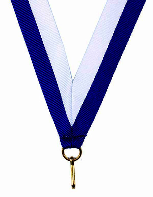 Navy Blue-White Ribbon