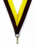 Yellow-Dark Brown Ribbon