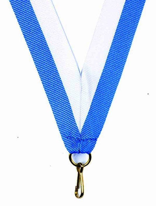 Sky Blue-White Ribbon