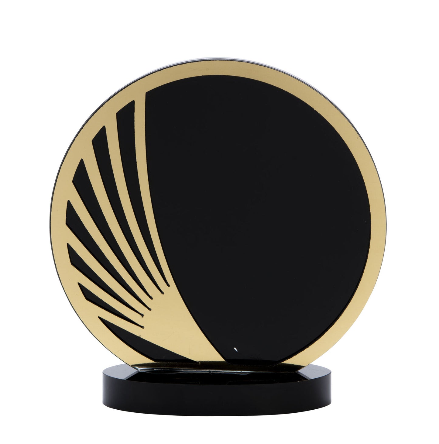 Gold Acrylic Black Glass