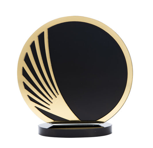 Gold Acrylic Black Glass