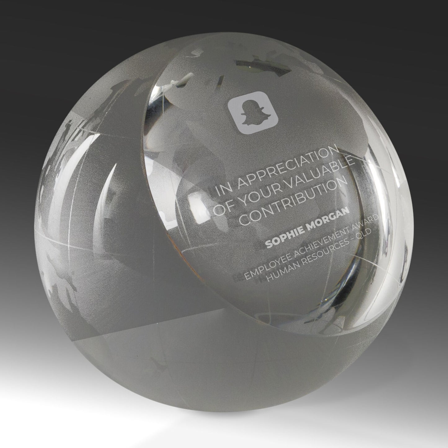 Crystal Globe Paperweight