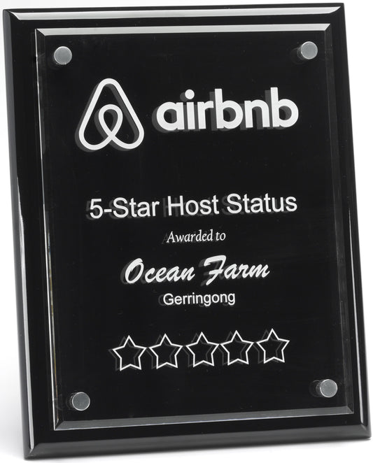 Black Floating Plaque