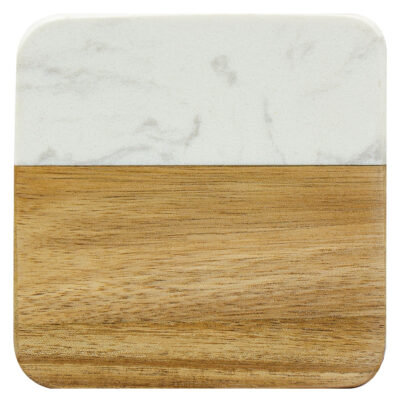 Acacia & Marble Coaster