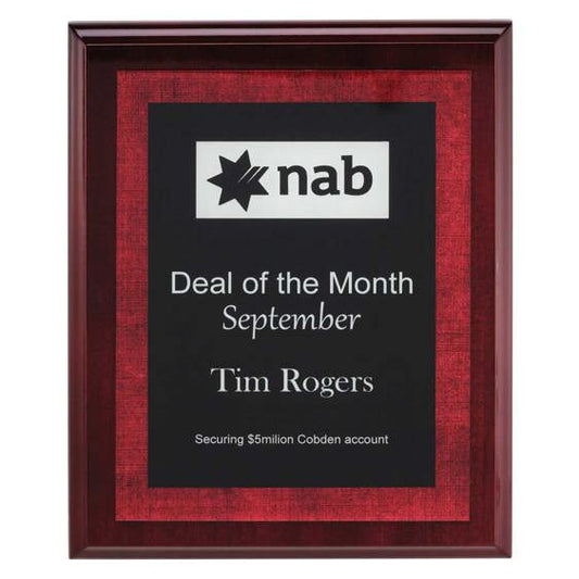Vivid Red Plaque