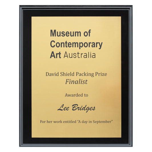 Engraved Plaques - Brushed Gold