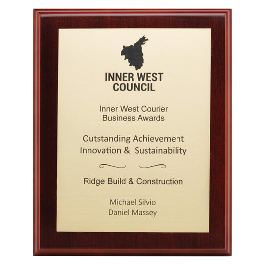 Engraved Plaques - European Gold