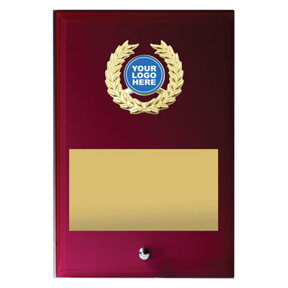 Red Glass Plaque