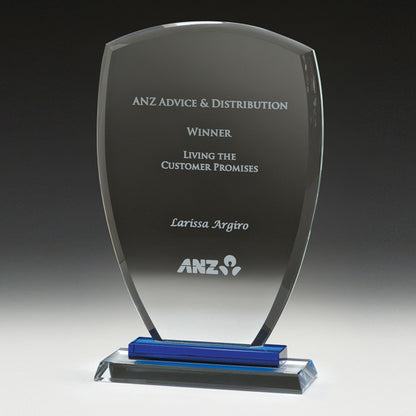 Glass Blue Shield