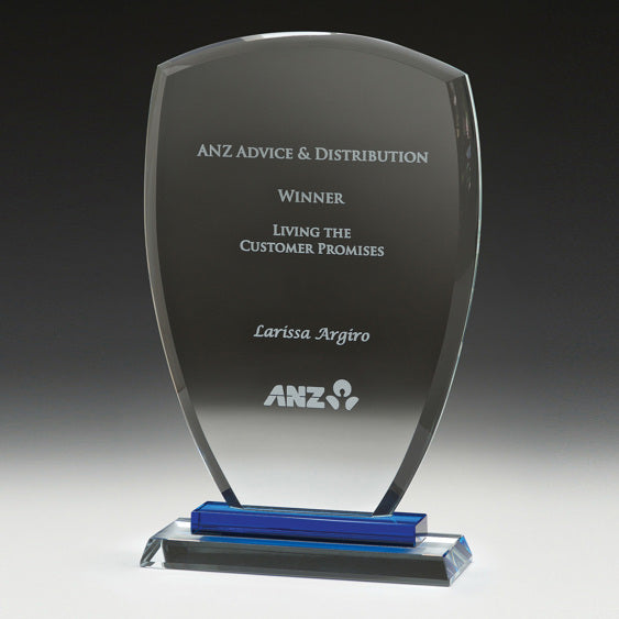 Glass Blue Shield