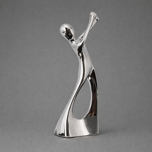 Metal golfer figurine