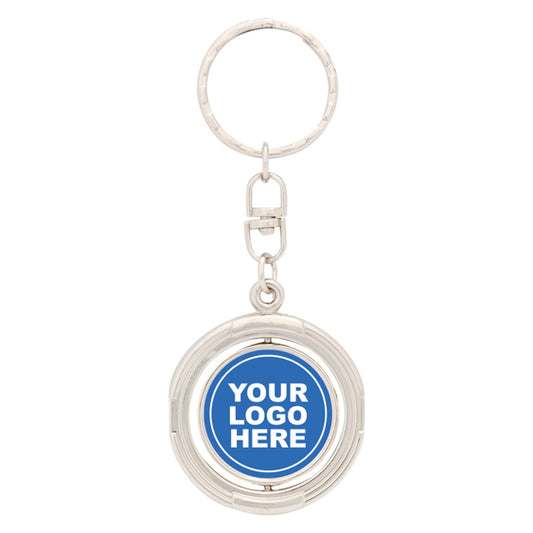 Spinning Silver Keychain