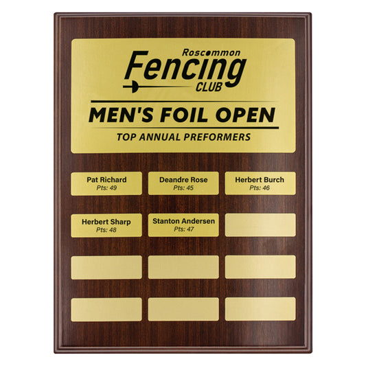 Seasonal Gold Plaque