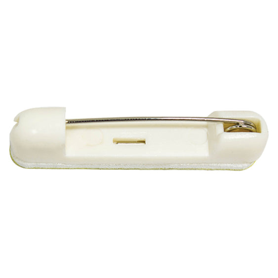 White Badge Pin