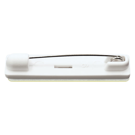 White Square Badge Pin