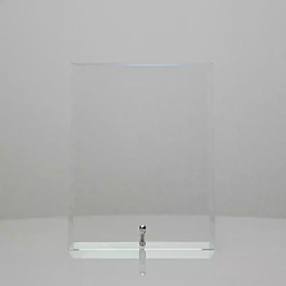 Clear Glass Plaques with Chrome Rod