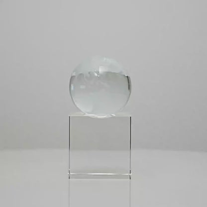 Crystal Spinning World Globe Crystal Award