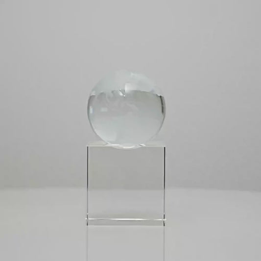 Crystal Spinning World Globe Crystal Award