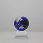 Blue World Globe on Crystal Block