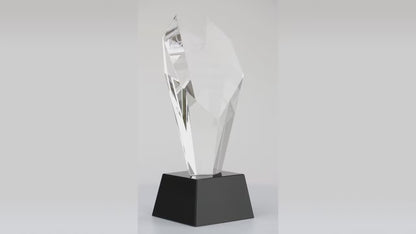 Crystal Lotus Award on Black Base